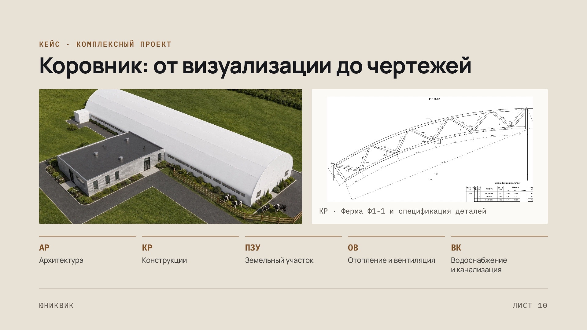 Коровник: материал из презентации Юниквик